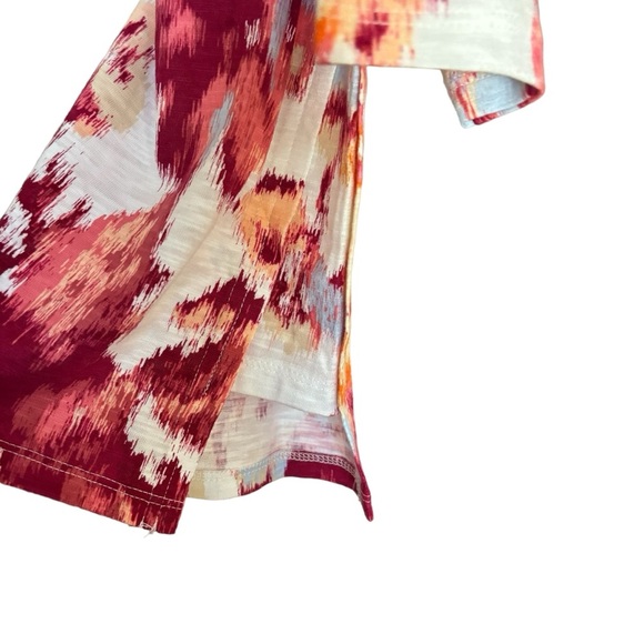 Chico’s Floral T-Shirt 3/4 Sleeves Crew Neck Casual Women's Size Large - Picture 9 of 14